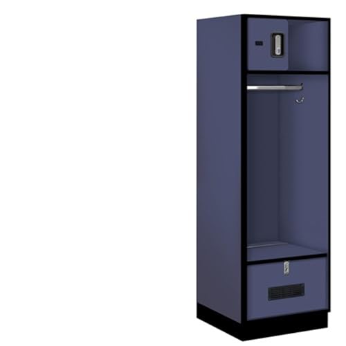 Salsbury 24 Wide Designer Wood Open Access Locker - 6 Feet High - 24 Inches Deep - Blue - Silver Electronic Locks