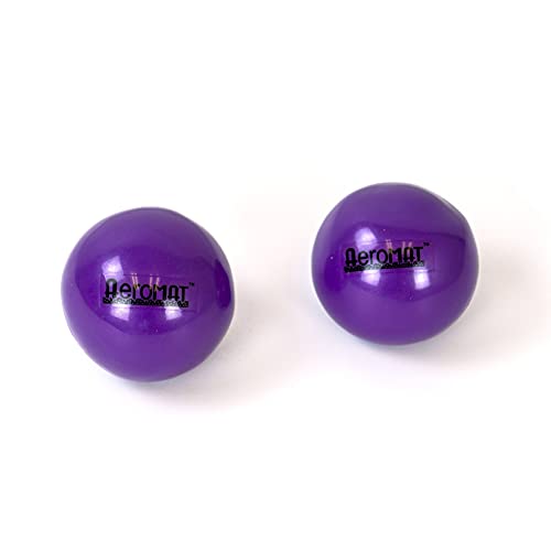 Aeromat Mini Weight Balls - Come In Pairs - 3.5 Diameter - 3 Lbs - Purple - Intended For Strength Training /Rehabilitation Exe