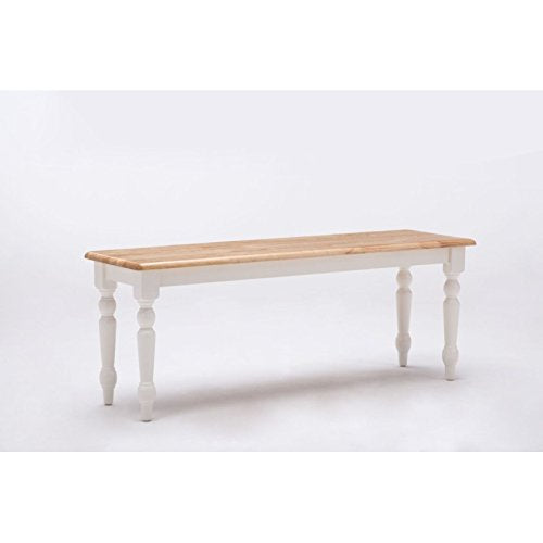 Yardlio Farmhouse Dining Bench: Sturdy Hardwood, Elegant Legs, Complements Table