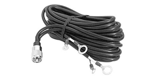 ACCESSORIES UNLIMITED - 18 FOOT DUAL LEAD RG59U COAX CABLE WITH ONE SOLDERED PL259 AND LUG TERMINALS ON TWO ENDS