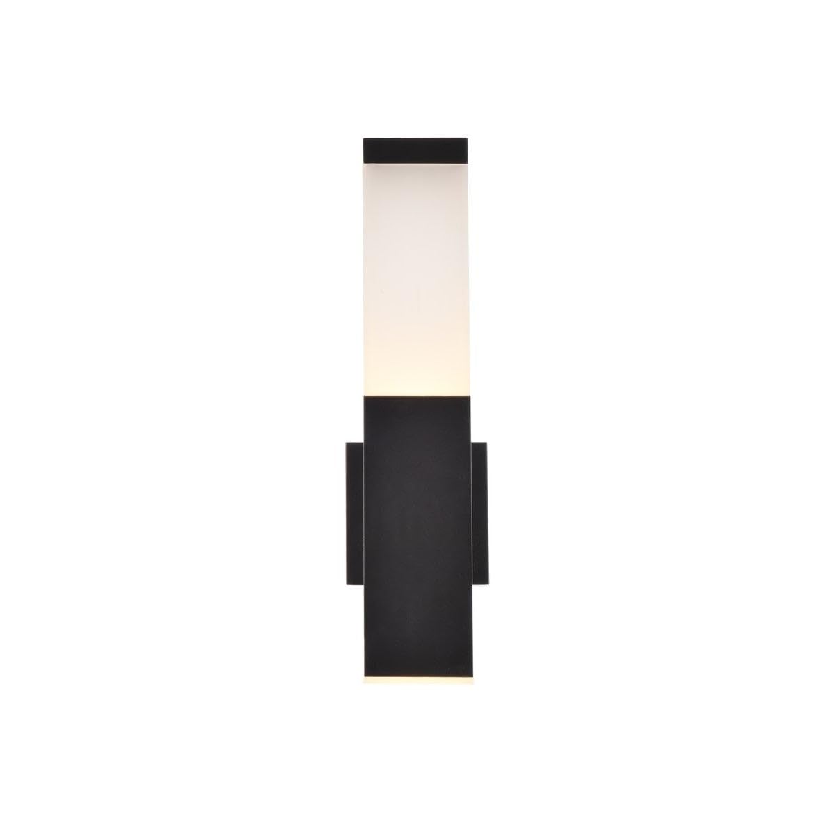 Living District Raine 1-Light Modern Aluminum Led Wall Sconce - Black