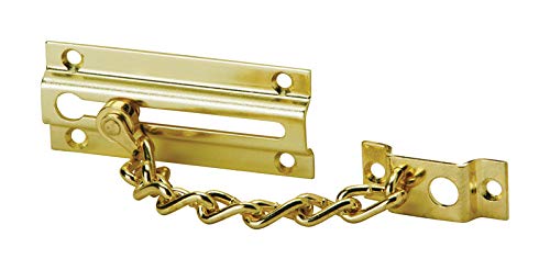 Ives 481F Steel Chain Door Guard With 4 34 Length Chain, Polished Brass