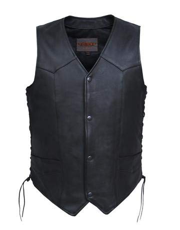 Mens traditional ULTRA snap front vest ,BLK ,6XL