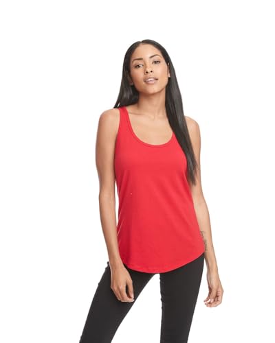 Next Level Womens Gathered Racerback Tank - Red, XL