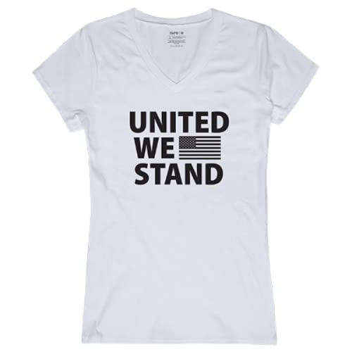 Graphic V-Neck, United We, White, S