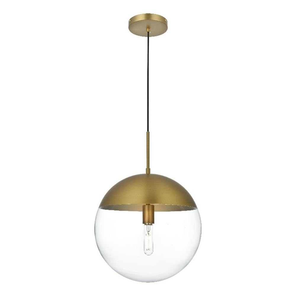 Eclipse 14 Inch Pendant Clear Shade in Chrome