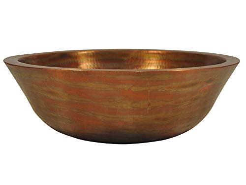 INNOVA COPPER ROUND VESSEL SINK DOUBLE WALL 17X17X6 G1718 DARK