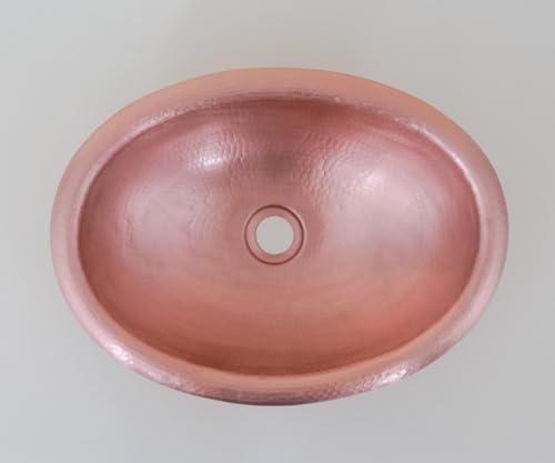 INNOVA COPPER OVAL BATH SINK ROUND LIP 17X12.5X5.5 G18 MATTE