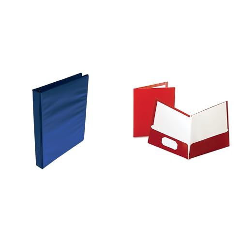 Casafoyer Polypropylene D-Ring View Binder & 2 Pockets Laminated Portfolio Combo Kit for Organized Office and School Projects
