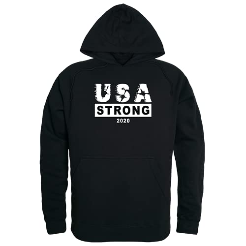 Graphic Pullover, USA Strong 3, Black, S