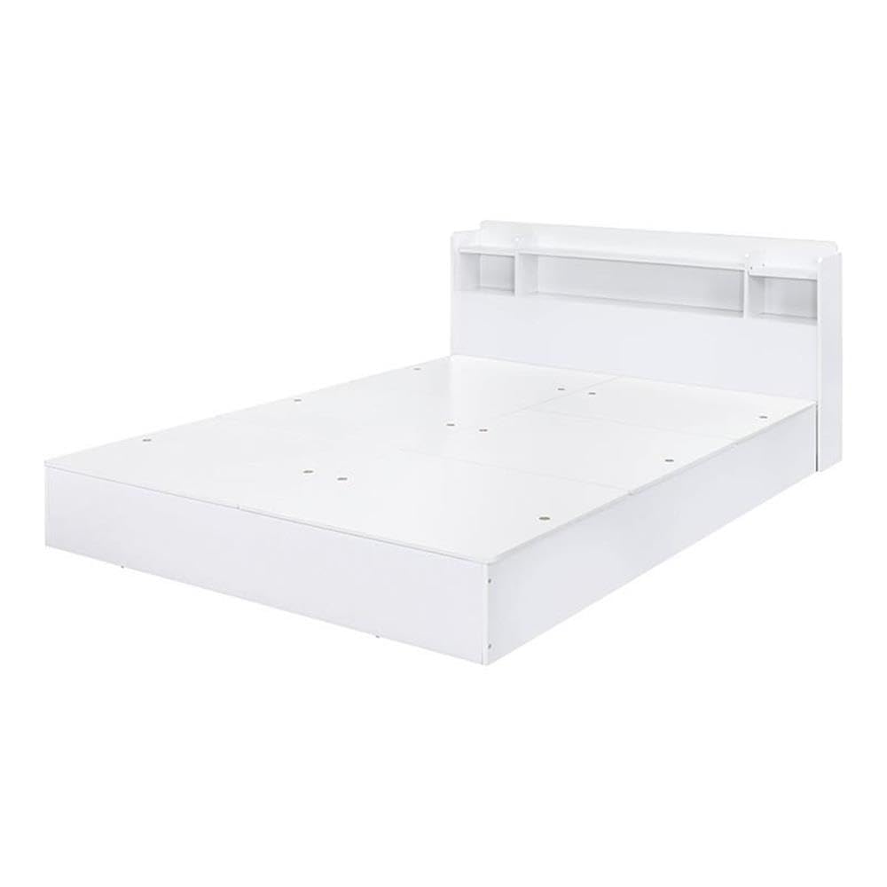BD00548Q Queen Bed w/Storage, White Finish - Perse ( 1Set/2Ctn )