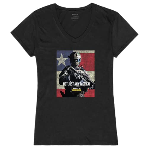Graphic V-Neck, Not Just Any, Black, S