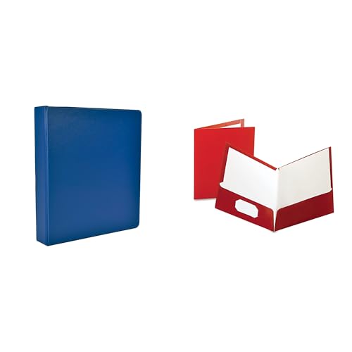 Casafoyer Polypropylene D-Ring View Binder & 2 Pockets Laminated Portfolio Combo Kit for Professional Organization