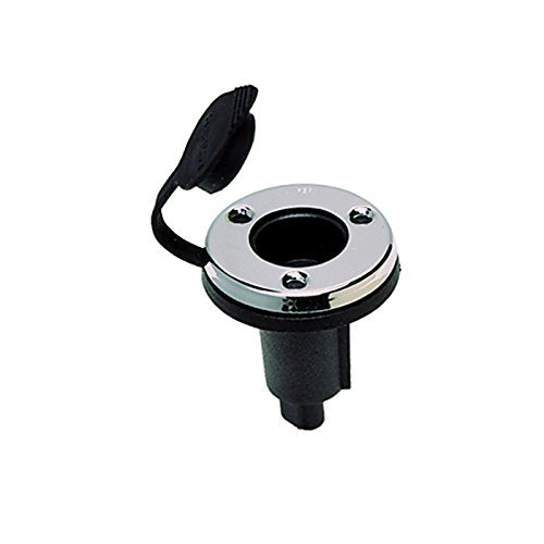 Perko 1045P0Sdp 2-Pin Plug-In Type With Waterproof Snap-On Cover - Stainless Steel Face With Black Polymer Body