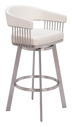 Casafoyer Bantry Swivel Barstool White - (Pack Of 2)