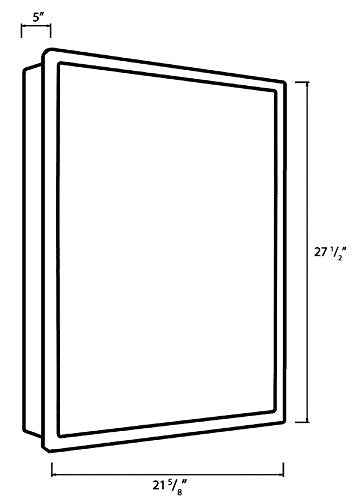 Medicinehaus Recessed Single Mirrored Door Medicine Cabinet with Outlet, Defogger, LED Power Button and Dimmer for Light  - Aluminum