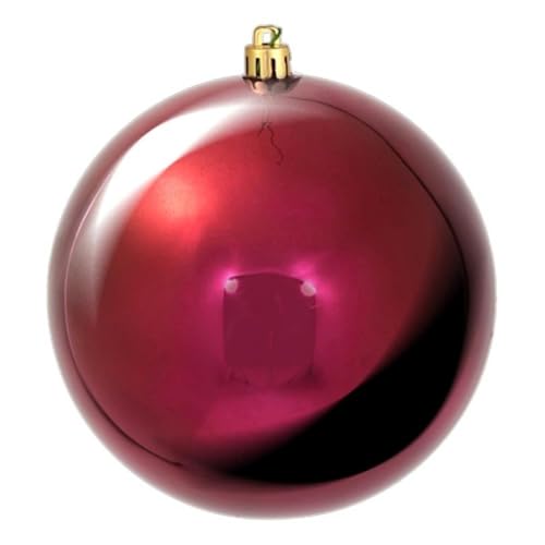 Casafoyer  4″ Berry Red Shiny Ball UV Drilled 6/Bag - N591021DSV - (Pack Of 2)
