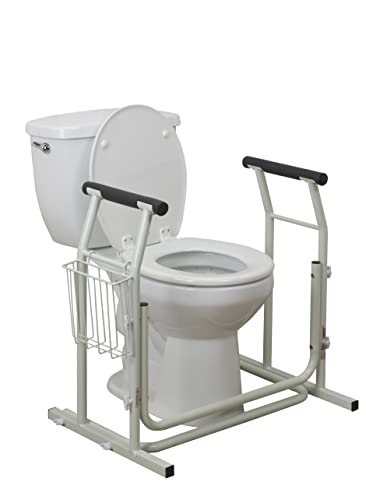 Drive Medical Rtl12079 Handicap Grab Bar For Toilets, White