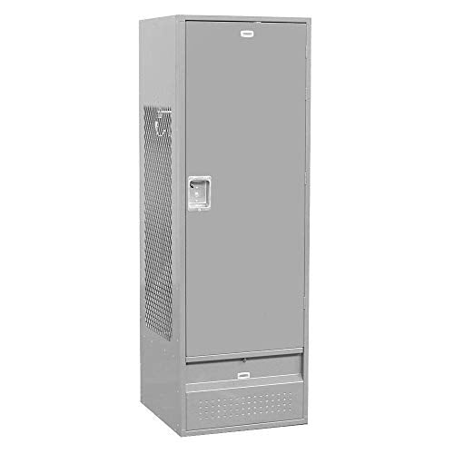 Casafoyer 24 Wide Standard Gear Metal Locker - 6 Feet High - 24 Inches Deep - Gray - Unasbled - (Pack Of 2)"