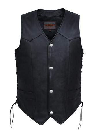 Mens traditional ULTRA snap front vest ,BLK ,3XL