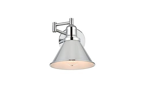 Casafoyer Judson 1 light Chrome swing arm wall sconce | (2 Units)