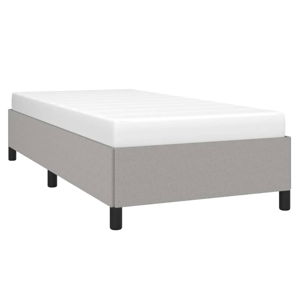 vidaXL Bed Frame Light Gray 39.4x79.9??Twin XL Fabric