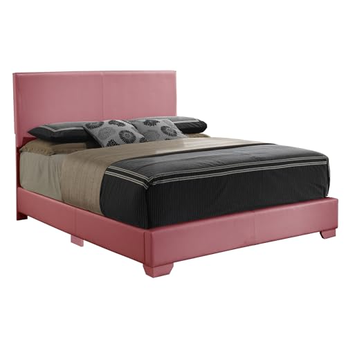 Aaron Pink Upholstered Full Panel Bed