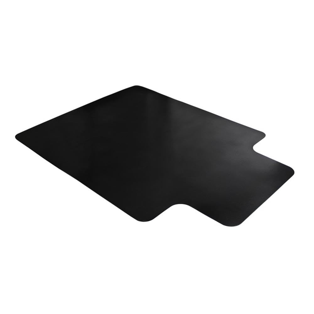 Advantagemat Black Vinyl Lipped Chair Mat for Carpets - 45 x 53”