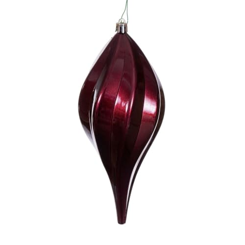 Casafoyer 8” Burgundy Candy Swirl Drop UV 3/Bg - (Pack Of 2)