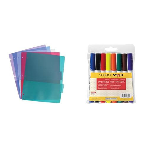 Casafoyer Polypropylene Pocket Page & Quick Dry Washable Marker Combo Kit for Organizing and Creativity