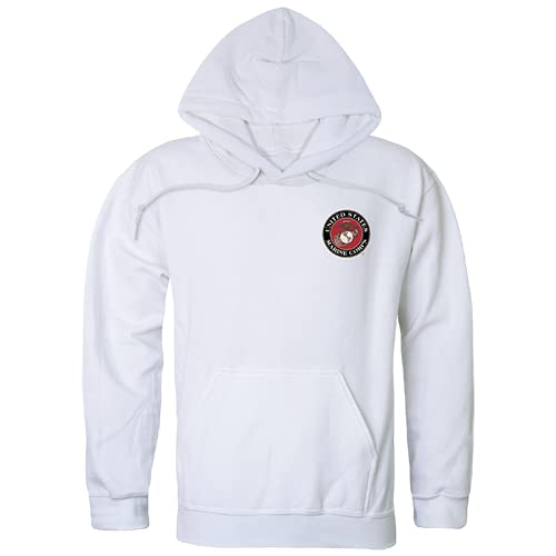 Graphic Pullover, USMC Emblem, White, 2X