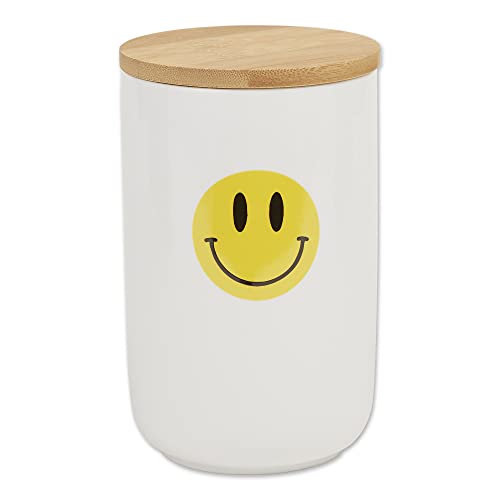 Bone Dry Ceramic Pet Collection Treat Canister 4X6.5 Smiley Face