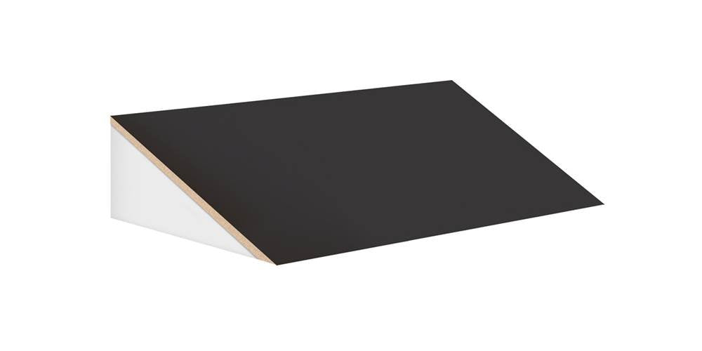 Sloping Hood - for 12 Inches Wide - 21 Inch Deep Designer Wood Locker - 3 Wide - Black