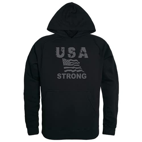 Graphic Pullover, USA Strong 2, Black, L