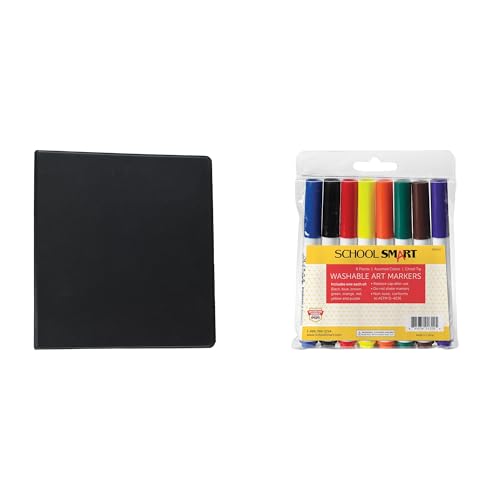 Casafoyer Polypropylene Round Ring Binder & Quick Dry Washable Marker Combo Kit  Ideal for Classroom Organization & Creativity