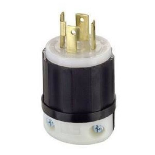 Leviton 021-02711-0Pb Locking Plug, Blackwhite