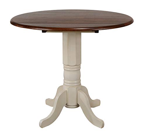 Sunset Trading Andrews Round Drop Leaf Pub Table Dlu-Adw4242Cb-Aw
