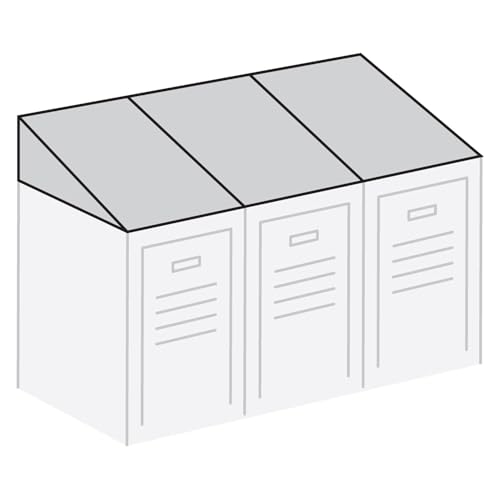 Sloping Hood - for up to (3) 18 Inch Wide Lockers - 21 Inch Deep - Blue