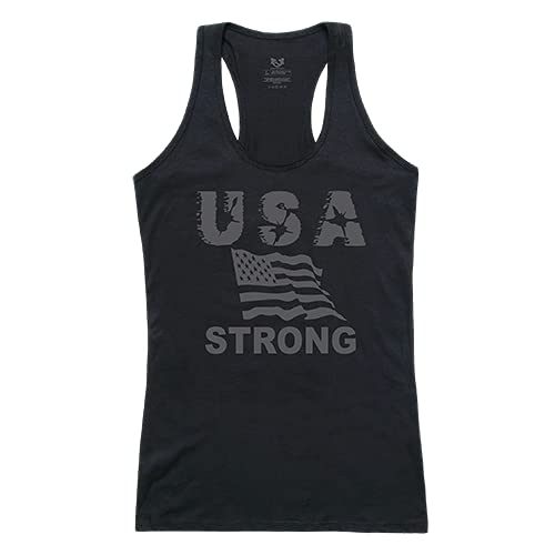 Graphic Tank, USA Strong 2, Black, L