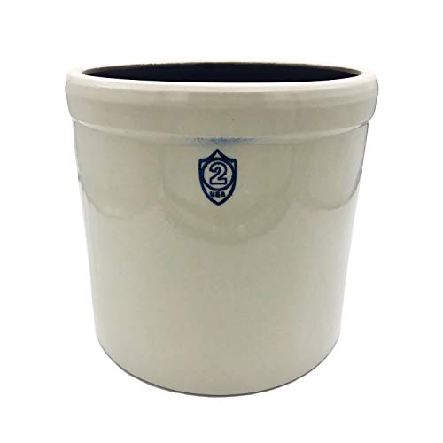 Ohio Stoneware 02436 2 Gallon Bristol Crock, Small, White