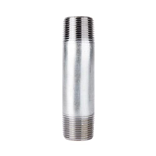 Pipe Fitting, Galvanized Nipple, 1-14 X 5-In