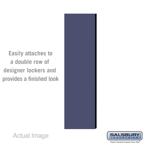 Double End Side Panel - for 5 Feet High - 15 Inch Deep Designer Wood Locker - without Sloping Hood - Blue