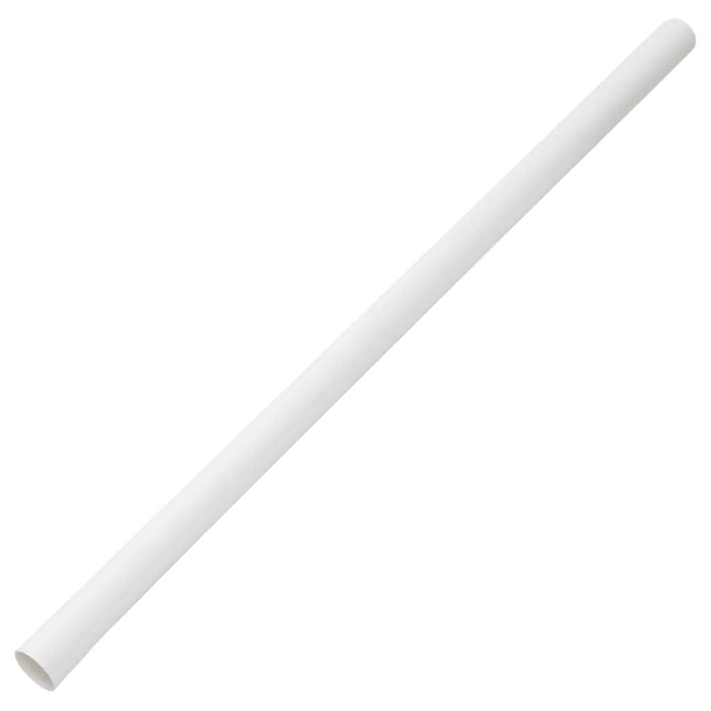 Vidaxl Pvc Cable Trunking With Clips - White Wire Management System 1.2' Dia 98.4' Length, Screwable Cable Conduit Cover, Paintable Organizer For Safe & Neat Spaces