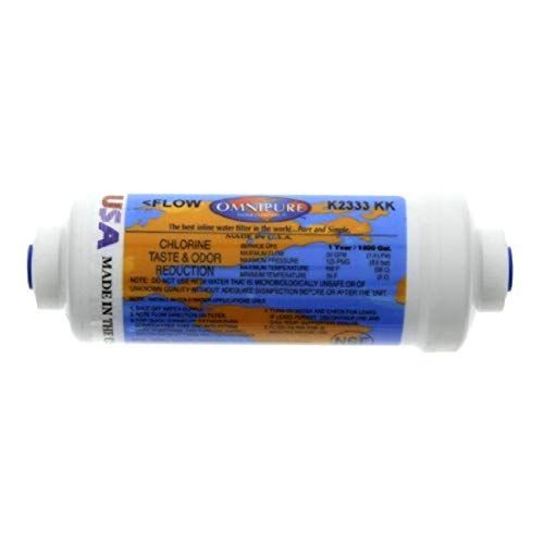 Omnipure K2333-Kk 3/8 Quick Connect Inline Gac Water Filter