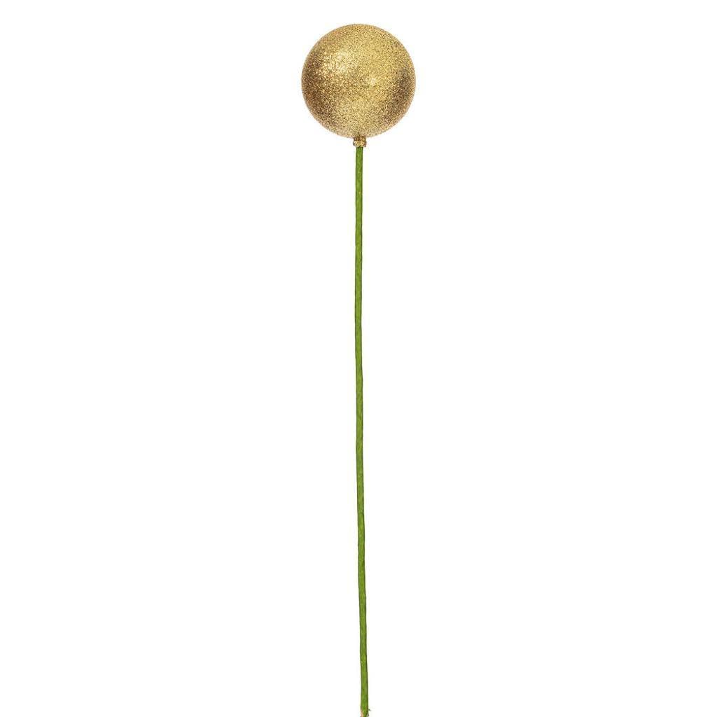 Casafoyer 3” x 18” Gold Glitter Ball Stick 12/Bag - (Pack Of 2)