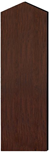 Double End Side Panel - for 6 Feet High - 21 Inch Deep Designer Wood Locker - with Sloping Hood - Mahogany
