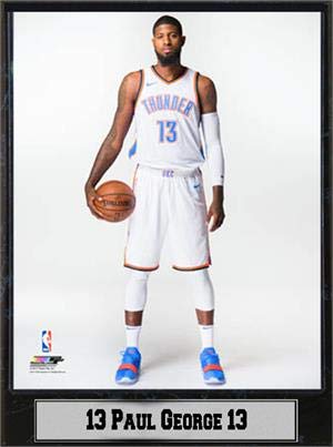 9x12 Plaque - Paul George Oklahoma City Thunder