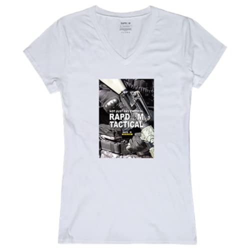 Graphic V-Neck, RAPDOM 2, White, 2X
