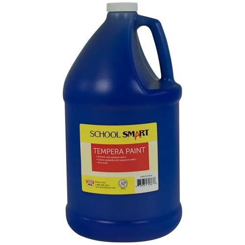 School Smart Tempera Paint, Blue, 1 Gallon Bottle (Case Of 2)