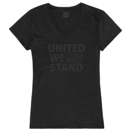 Graphic V-Neck, United We, Black, S